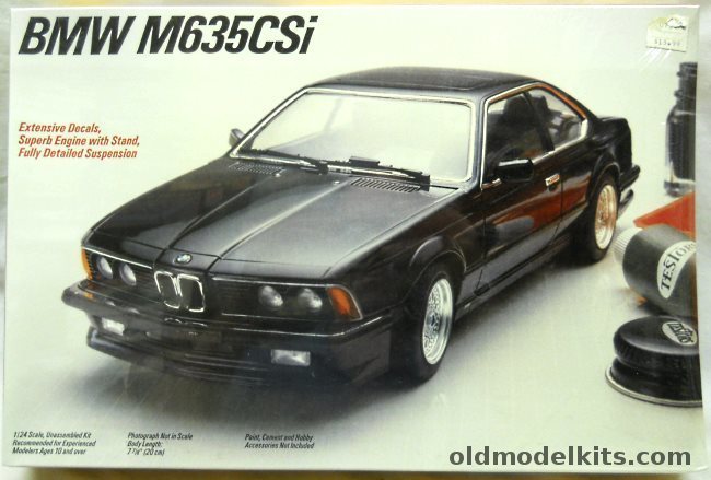 Testors 1/24 BMW M635CSi, 371 plastic model kit